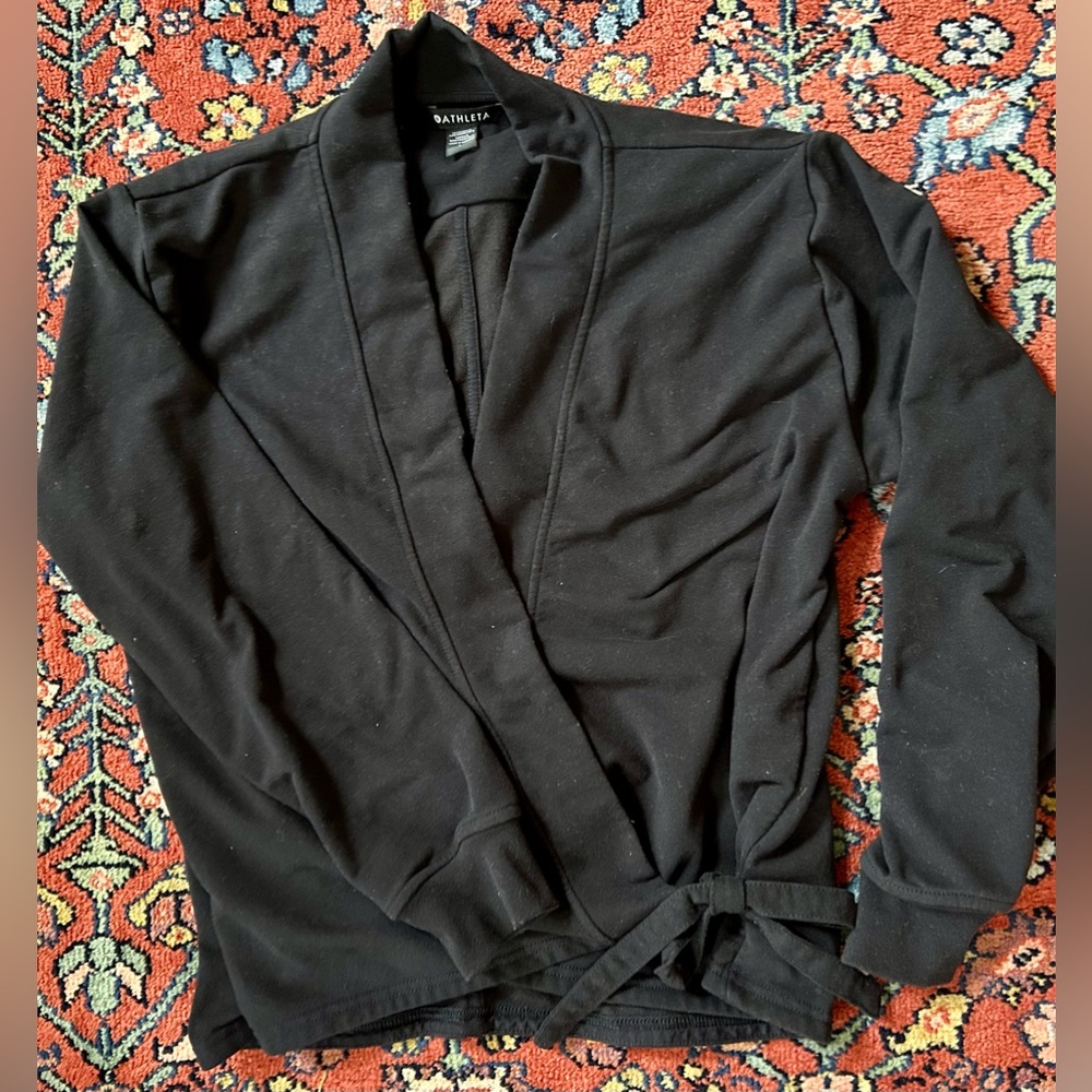 Athleta Fleece Wrap Cardigan, size M